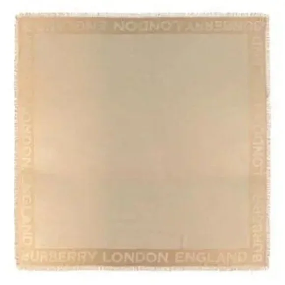 Burberry Unisex Metallic Monogram Large 140 x 140cm Square Scarf - Picture 2 of 6
